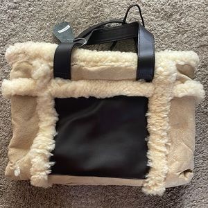 Genuine sheepskin tote, NEW WITH TAGS